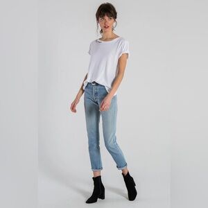 N:Philanthropy Harlow Distressed BFF Tee White T-Shirt Small NWT $98 Retail